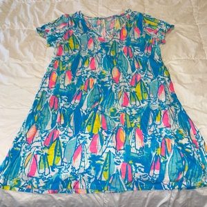 Lilly Pulitzer XL Jessica Dress in Beach and Bae